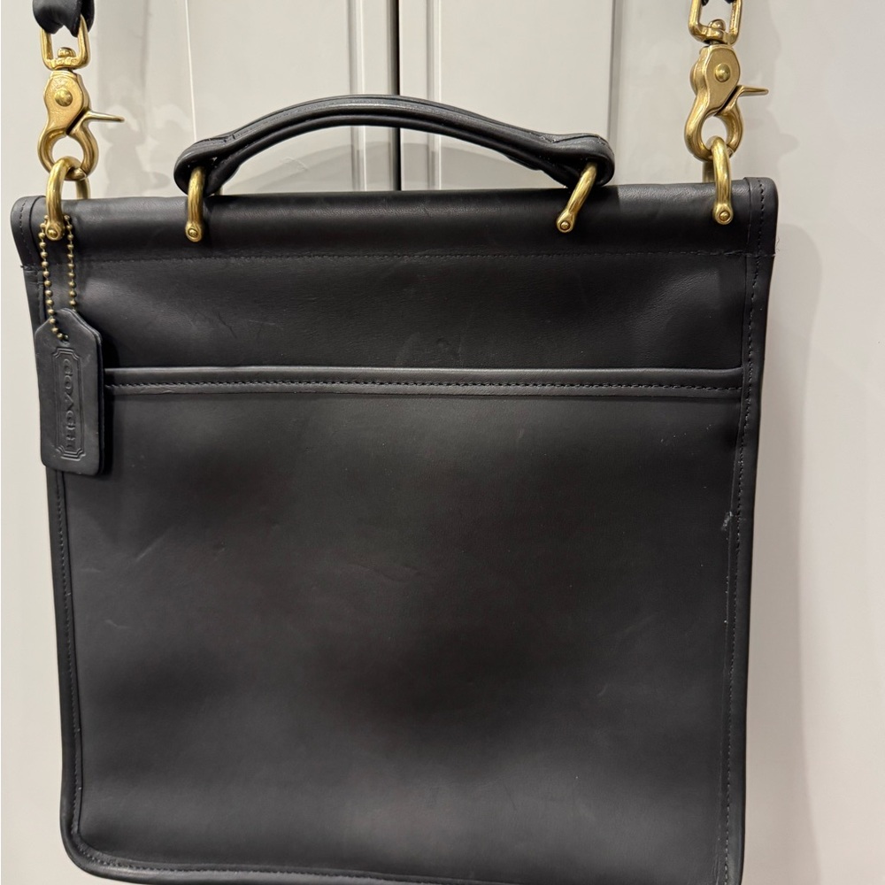 Vintage Coach Black Willis 9927 Crossbody Leather Shoulder Satchel USA Bag - Picture 5 of 15